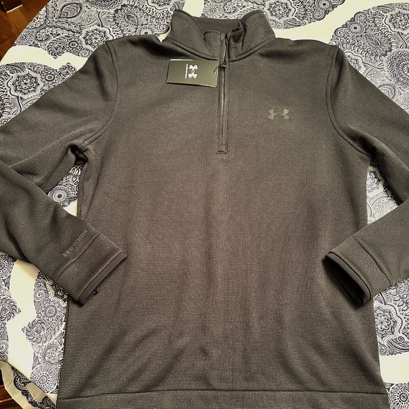 NWT Under Armour Black Quarter-zip Pullover - Picture 1 of 4